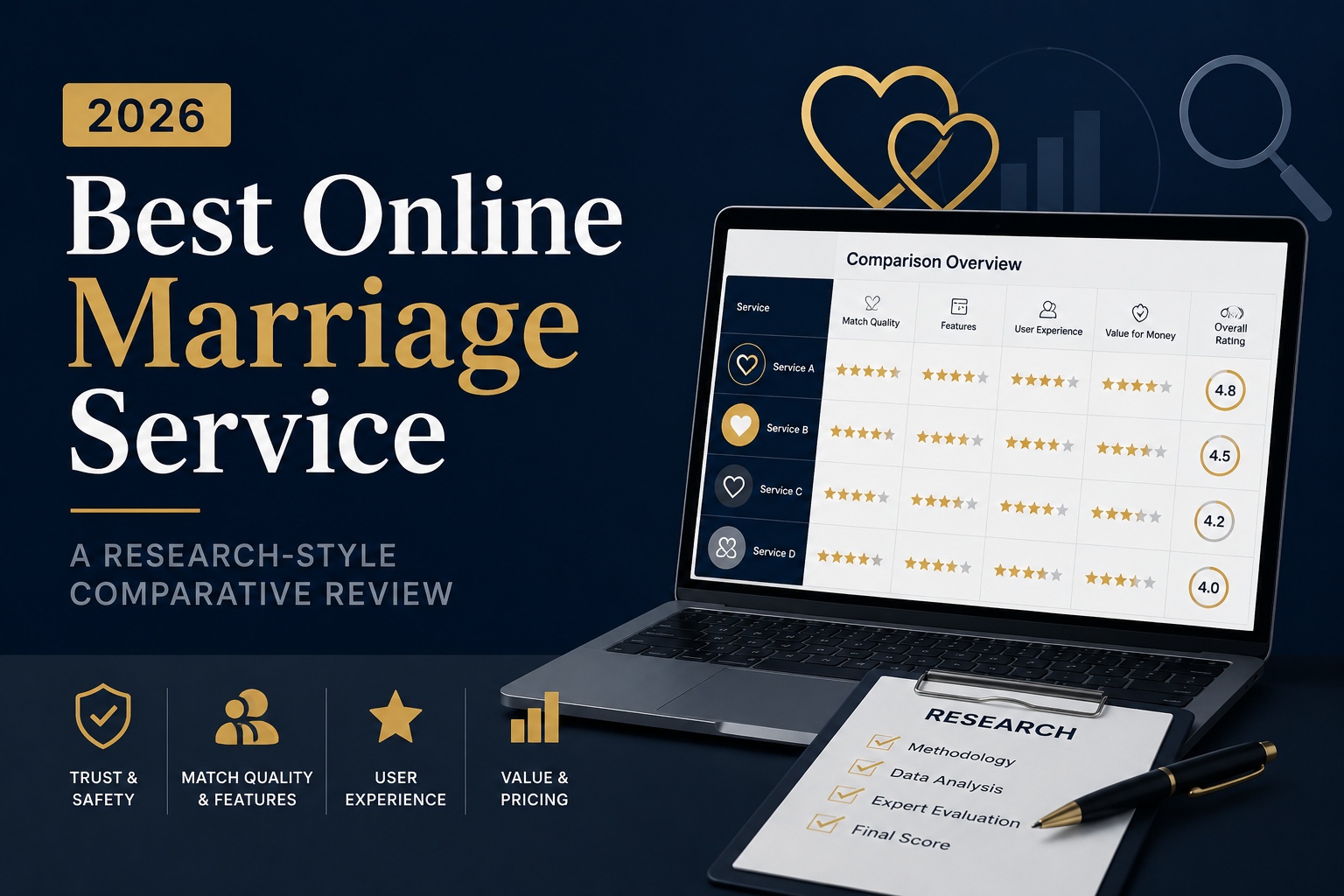 Best Online Marriage Service (2026): A Research-Style Comparative Review